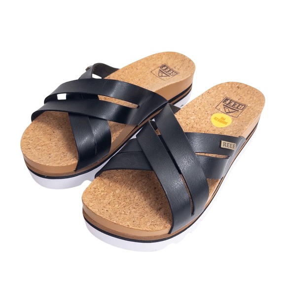 Reef Shoes - Reef Women's Sandals Size 7 Cushion Bloom Hi Black Cork Platform